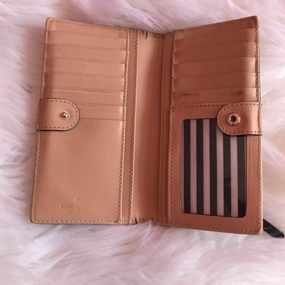 Kate Spade Staci Bifold Colorblock Wallet Cream